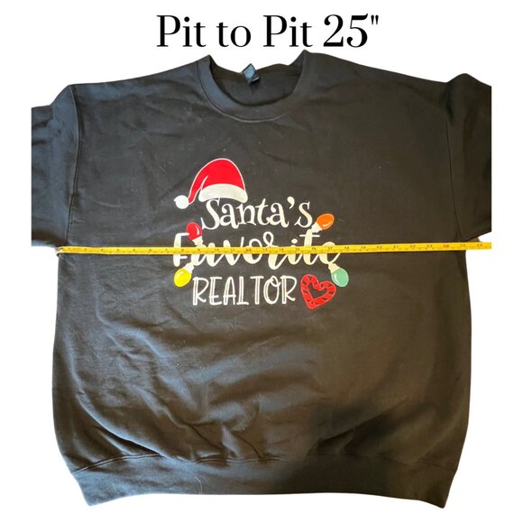 Gildan "Santa's Favorite Realtor" crewneck sweatshirt unisex NWOT size XL - Picture 4 of 8